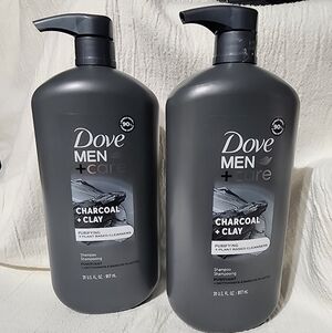 2 New 31 Oz Bottles Men+Care Charcoal + Clay Purifying Shampoo - Gray